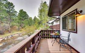 Estes Park Condo Rental Balcony With River Views!
