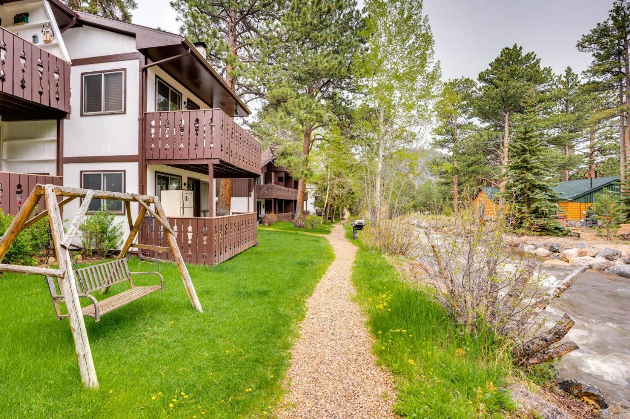 Estes Park Condo Rental Balcony With River Views! Exterior photo