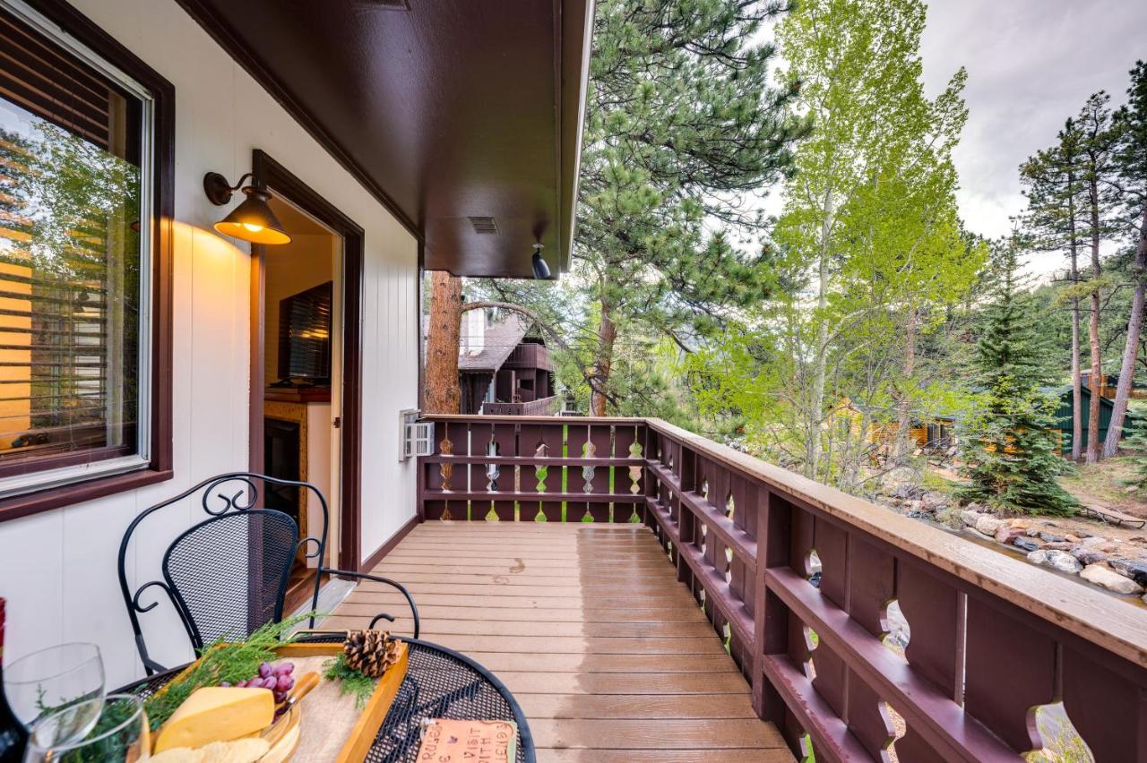 Estes Park Condo Rental Balcony With River Views! Exterior photo